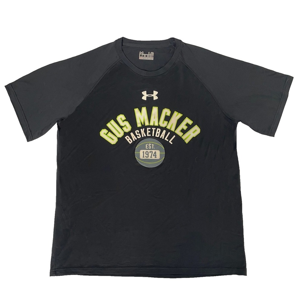 Gus Macker Basketball Under Armour Men's Large T-shirt Black Loose Fit Heat Gear